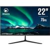 ATLANTIS Monitor 22 pollici, schermo 22 VA 75Hz, Full HD 1920x1080, VGA HDMI, FreeSync, inclinabile, risposta 5ms, Contrasto 3000:1, Angolo 178/178, Cavo HDMI 1,5m