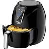 Bakaji Friggitrice ad Aria Calda Senza Olio Airfryer 3,2 Lt Frigge Cuoce Arrostisce in modo Naturale e Salutare Potenza 1300W con Timer 30min e Regolazione Temperatura 200° Display Digitale Touch