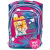 GO POP Zaino Sweet Jungle Estensibile Round Per Bambine, 3 Scomparti E Tasche Interne, Schienale E Spallacci Imbottiti, Con Fascia Personalizzata E Pop Up, Per Scuole Elementari e Medie