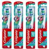 Colgate 360 - Spazzolino da denti con pulisci lingua, misura media, 4 pezzi
