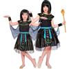 W WIDMANN MILANO Party Fashion - Costume da regina egiziana per bambini, abito, Cleopatra, faraone, Anubi, sovrano, dea