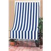 HOME ZEN HOUSEHOLD LINEN Tenda da Sole a Righe RIVERS per Balcone e Finestra Esterno, Poliestere Leggero, Filtra Luce Solare, Varie Misure e Colori, con Frange e Anelli di Plastica 200X290 CM RIGHE LARGHE BLU