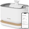 PETLIBRO Fontanella per Gatti con App, 2.4 GHz WiFi Dockstream 2,5L Fontana con Statistiche sull'Assunzione d'Acqua, Ultra Silenziosa, Distributore di Bevande con Vassoio in Acciaio Inossidabile