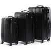FERGÉ set di 3 valigie viaggio TOULOUSE - bagaglio rigido dure leggera 3 pezzi valigetta 4 ruote nero