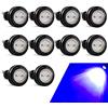 yifengshun 10PCS Luce Dell'occhio D'aquila Alta Potenza 23mm 9W Eagle Eye LED Per Luce Di Marcia Diurna Per Auto Moto Luci di Posizione DRL (Blu)
