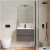 DEGHI Mobile bagno sospeso 70 cm con doppio cassetto grigio storm - Compact