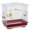 Ferplast Gabbia per Uccelli GIUSY Gabbia per Canarini, Bengalini, Cocorite, in Metallo, Accessori inclusi Posatoi Mangiatoie Girevoli, 39 x 26 x h 37 cm.