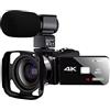 BODORME Videoregistratore con telecamera Zoom 18X Videocamera 4K UHD Streaming live Webcam Videocamere professionali for la fotografia Visione notturna IR all'aperto(No SD Card)