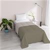Italian Bed Linen ROMANTIC Trapuntino primaverile/estivo, Microfibra "mano pesca", Singolo 170x260cm, Stone/Champagne
