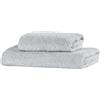 Giovanni Dolcinotti Made in Italy Set di 2 Asciugamani Bagno Viso e Ospite, in Spugna di Cotone 450 gr/mq, 110 x 60 cm + 60 x 40 cm, Morbido al Tatto, Made in Italy, Tinta Unita Grigio Perla
