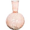 DRW Vaso da tavolo in vetro rosa 15x15x23 cm