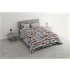 Italian Bed Linen SHINE Parure copripiumino con stampa digitale, made in Italy, Matrimoniale, 15