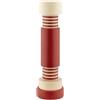 Alessi Twergi MP0215 1 - Macinasale, Pepe e Spezie, in Legno di Faggio, Corpo Cilindrico in Legno di Faggio Colorato con Finitura Opaca, Macina in Ceramica, Naturale e Rosso