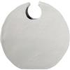 DRW Vaso rotondo da tavolo in alluminio bianco 31x7x32 cm
