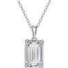 Michooyel S925 Collana con ciondolo con diamante da 4,0 ct, taglio brillante, zirconi cubici, stile solitario, collana in argento sterling, gioielleria raffinata per le donne