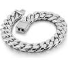 Dankadi Bracciale Cubano Massiccio Larghezza 12MM in Argento 925 per Uomo, 18-25 cm Catena a Maglia Cubana Grossa con Maglie Rock Punk Hip Pop Miami, Gioielli da Regalo per Feste, 8.5, Argento