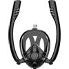 SMACO Maschera da Snorkeling Integrale Con Connettore K2 Compatibile Bombole da Immersione da 0,5L/0,7L, Maschera da Sub con Supporto per Fotocamera Supporta sia lo Snorkeling che le Immersioni