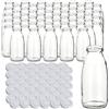 gouveo set da 60 bottiglie di succo 250 ml con tappo a vite bianco - bottiglia di vetro 0,25 l con tappo TO43 - bottiglia vuota per succhi, frullati, limonate