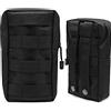 MEIYAXINWIN 2 Pezzi Sacchetti Tattici, 20x11x5cm Piccolo Molle Sacchetti Marsupio Impermeabile Tattico Molle Pouche Multifunzionale Cintura Pouch Utility Pouch per Escursionismo, Campeggio, Ciclismo