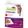 Natural trainer gatto adult sterilised bocconcini con manzo 85 gr