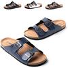 Hitmars Ciabatte Uomo Infradito Pelle Sintetico Sandali Estive Sughero Mare Scarpe Punta Aperta Pantofole Casa Flip Flop Piscina A Nero 43 EU