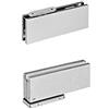 JNF Kit Cerniera idraulica a bilico per porta in vetro da 10-13 mm codice IN.81.203 JNF chiudiporta - Acciaio inox satinato