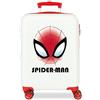 Marvel Joumma Marvel Spiderman Authentic - Valigia da cabina bianca, 38 x 55 x 20 cm, rigida ABS, chiusura a combinazione laterale, 35 l, 2 kg, 4 ruote doppie bagaglio a mano, bianco, Taglia unica, Valigia