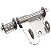 Tiberham - Chiavistello per porta scorrevole, 120 mm, in acciaio inox, con chiusura a lucchetto, per porta del bagno, cancello del giardini e porta del granaio