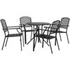 vidaXL AX Bistrot Tavolino Pranzo 80x72,5cm Bar 4 Sedie Antracite Sala Giardino 3283769