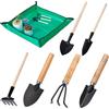 DabbOo 7 Pezzi Mini Attrezzi da Giardino Set di Attrezzi da Manici in Legno Pala da Giardino Piccoli Mini Pala Utensili Giardino Paletta per Utensili da Giardino Come Piante Trapianto