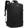 KONO Zaino da Viaggio 55x35x20cm Zaino da Aereo Bagaglio a Mano Zaini Porta PC 15.6 Pollici per Uomo & Donna, Nero