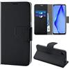 N NEWTOP Cover Compatibile per Huawei P40 Lite, HQ Lateral Custodia Libro Flip Chiusura Magnetica Portafoglio Simil Pelle Stand (Nera)
