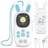 ChenFec Lettore MP3 musicale da 16 GB per bambini, simpatico coniglietto, lettore MP3 con Bluetooth, lettori MP3 e MP4 con altoparlante, lettore MP3 con radio FM, registrazioni, allarme, contapassi.