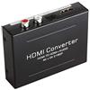 Ozvavzk Estrattore audio 4K X 2K Musou convertitore HDMI do HDMI Video Extractor SPDIF/optycznie, RCA Audio (L/R) stereo, 3d, do PS3 XBOX HD DVD PS4 Sky HD, Blu-ray, kina domowego