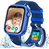 XINGHESF Smartwatch Bambini 4G, Orologio Smartwatch per Bambini con GPS, SOS, Videochiamate, Impermeabile, Modalità Scuola, Smartwatch Bambini con Contapassi, Calcolatrici, 2 Cinturini+1 Pellicola, Blu