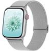 AMSKY Cinturini in Nylon Elastico Compatibile con Cinturino Apple Watch 40mm 44 mm 42mm 46mm 41mm 45mm 38mm 49mm Donna Uomo, Tessuto per Series 11 10 9 8 7 6 5 4, SE Ultra 3 2 1