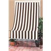 HOME ZEN HOUSEHOLD LINEN Tenda da Sole a Righe RIVERS per Balcone e Finestra Esterno, Poliestere Leggero, Filtra Luce Solare, Varie Misure e Colori, con Frange e Anelli di Plastica 145X250 CM RIGHE LARGHE MARRONI