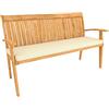 POKAR Cuscini Giardino Esterno per Panche Cuscino Panca Panchina Copri Cuscino Divano Dondolo da Giardino (110 x 40 x 5, Beige)