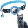 DAWOOWF Collare gatto,Accessori Gatto Compatibile con Airtag,Cinturino Riflettente Regolabile(Airtag GPS non Incluso)