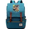 WANHONGYUE Anime One Piece Borsa da Scuola Studenti Cartella Zaino per Laptop da 15,6 Pollici Backpack Rucksack con Porta di Ricarica USB Deep Sky Blue / 1