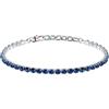 Morellato Sector No Limits Bracciale Uomo in Acciaio, Smalto, Cristalli, Collezione Tennis , Tennis blu - SANN51