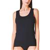 o-day Liabel 3pz Canotta Donna 100% Cotone - vestibilità Perfetta, Comfort Ottimale - Canottiera Donna Cotone Ideale per Ogni Stagione (IT, Testo, S, Regular, Regular, Nero 3pz - Spalla Larga)