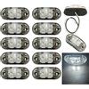 Generic 10 x LED Luci di Posizione Laterali Indicatore Ingombro Bianco Arancia Ambra Camion Rimorchio Furgoni 24v E4