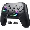 VOYEE Controller switch wireless, compatibile con controller Switch Pro per Switch/Switch Lite/OLED/PC, One-Key Pairing Gamepad con LED RGB a 9 colori da 800 mAh batteria a 6 assi Motion Wake Up