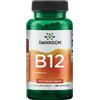Swanson, Vitamina B12, Cianocobalamina, 500mcg, 250 Capsule, Altamente Dosato, Testato in Laboratorio, Senza Soia, Senza Glutine, Non OGM
