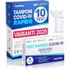 Polonord Adeste Adeste - 10 Tamponi COVID 19 rapido 2024 - Test Salivari Nuove Varianti Novembre 2024 - Certificato per uso domestico - Non Invasivo, Non Fastidioso, Facile da Usare