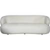DRW Divano a 3 posti in Stile Nuvola di borreguito Bianco 231x78x91 cm