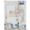 DRW Quadro tela astratta con cornice in legno in multicolore 90 x 4 x 120 cm