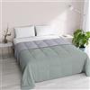 Italian Bed Linen ROMANTIC Trapuntino primaverile/estivo, Microfibra "mano pesca", Matrimoniale 260x260cm, Grey/Silver