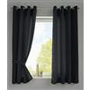 Gardinenbox Berlino 20405N2 - Set di 2 tende con occhielli, 175 x 140 cm, colore nero, opaco, in micro raso, traslucido